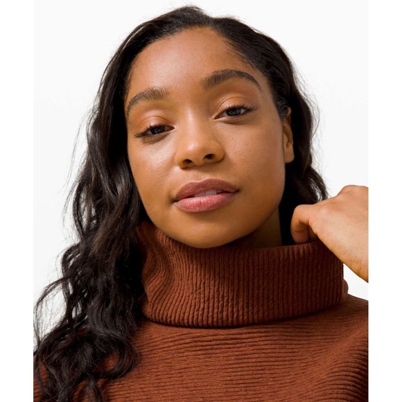 Lululemon Peaceful Moments Mock Turtleneck Pullover Sweater - Copper | Size L/XL - Picture 4 of 12